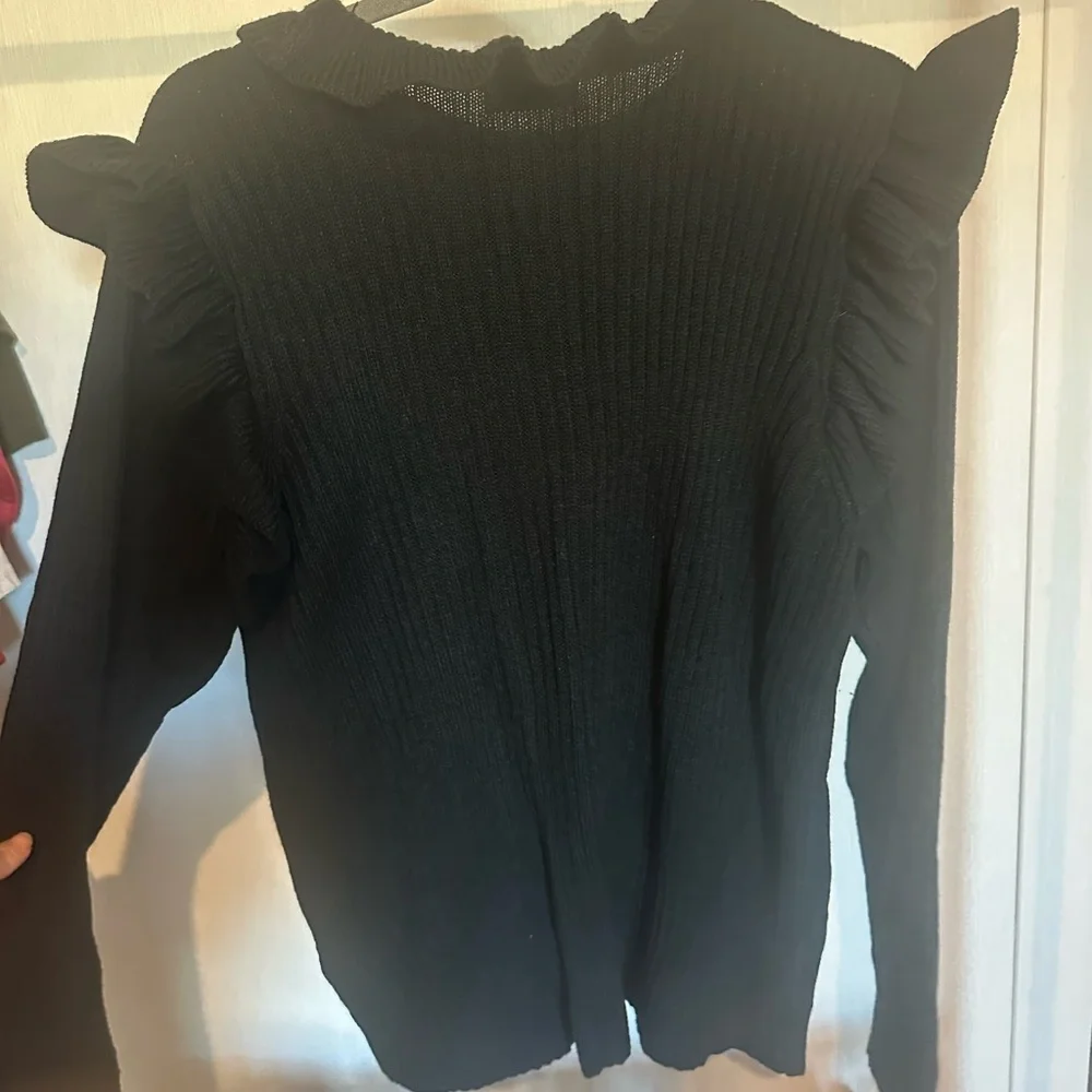 SHEIN Black Ruffled Sweater - Picture 3 of 3